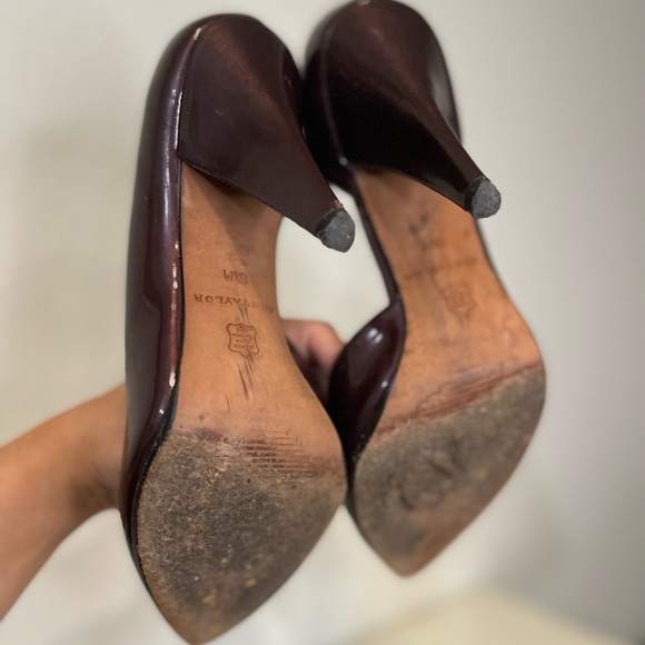 Ann Taylor Leather Shimmery Purple Pumps - Picture 3 of 5